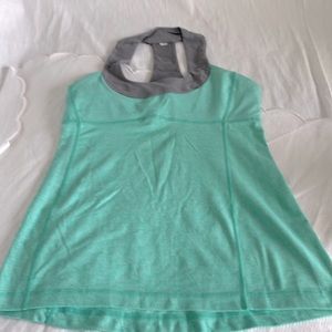 Lululemon Scoop Neck Tank Heathered Menthol/Grey